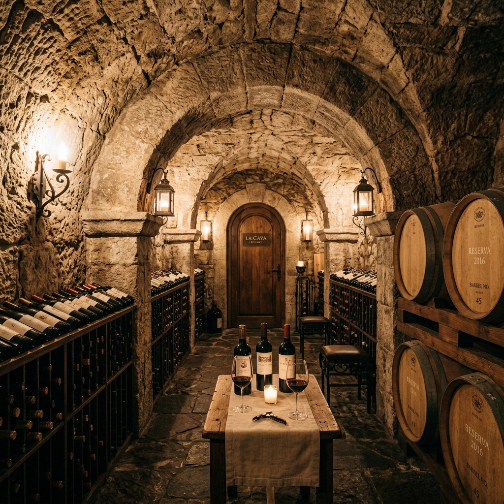 Wine cellar details